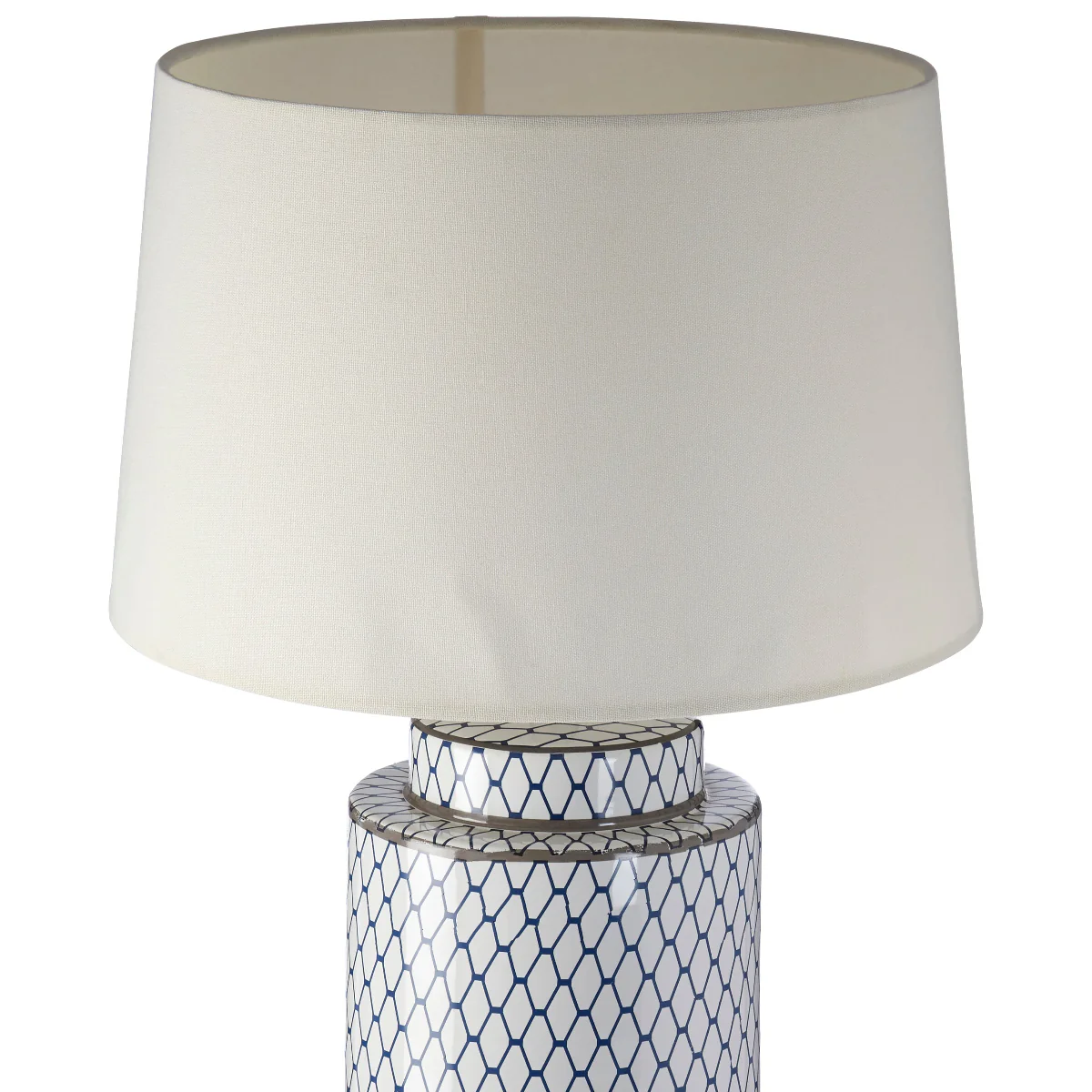 Beaumonde Home Sorino Ceramic Table Lamp With Cream Shade - Image 3