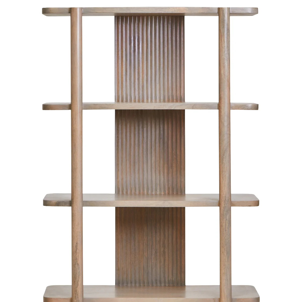Beaumonde Home Torello 5 Tier Grey Mango Wood Shelf Unit