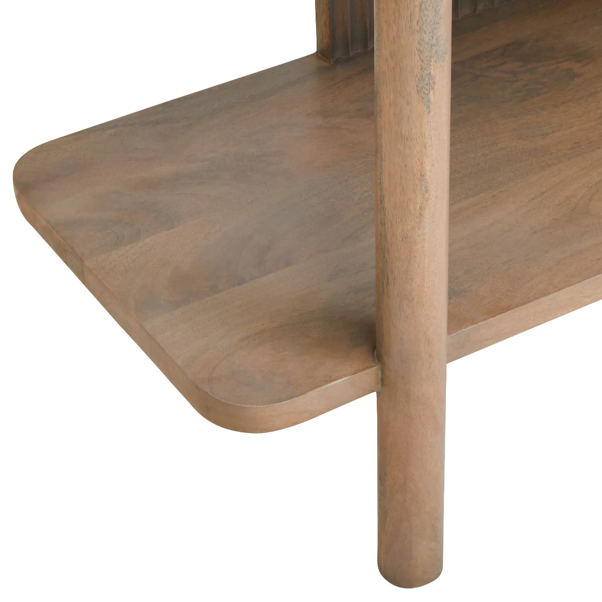 Beaumonde Home Torello 5 Tier Grey Mango Wood Shelf Unit - Image 6