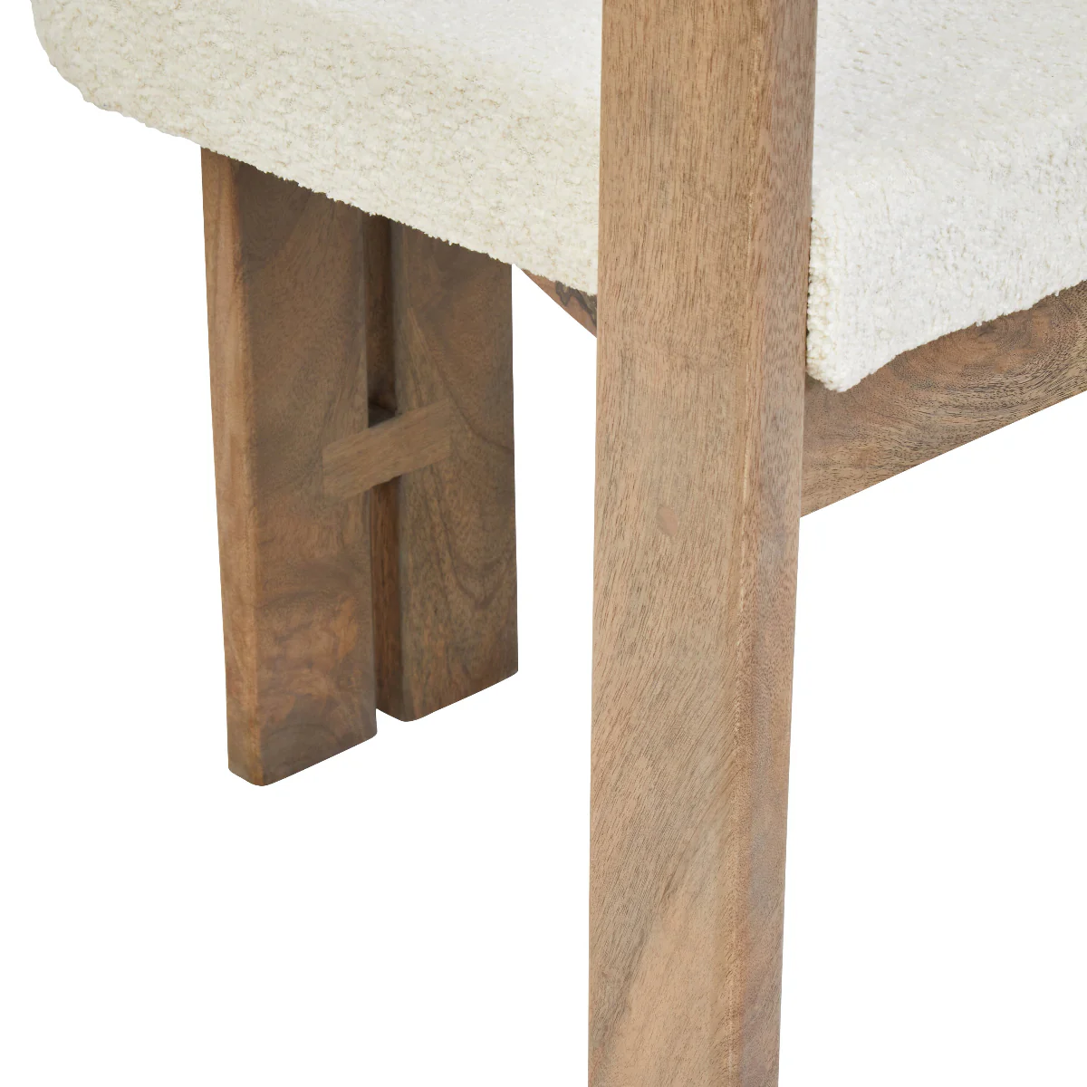 Beaumonde Home Torello Grey Mango Wood Chair - Image 2