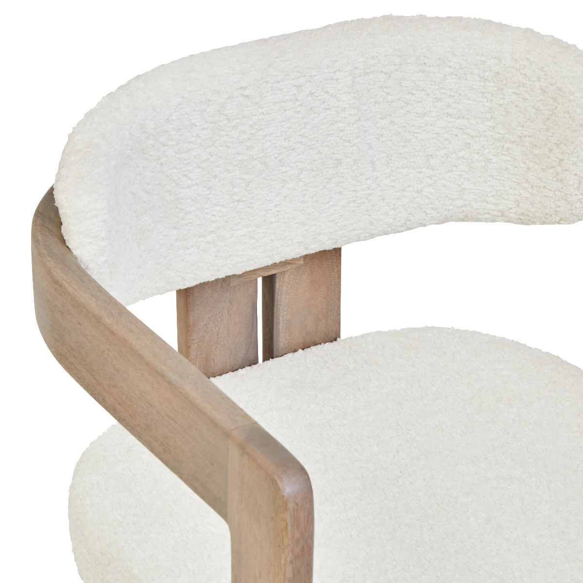 Beaumonde Home Torello Grey Mango Wood Chair - Image 3