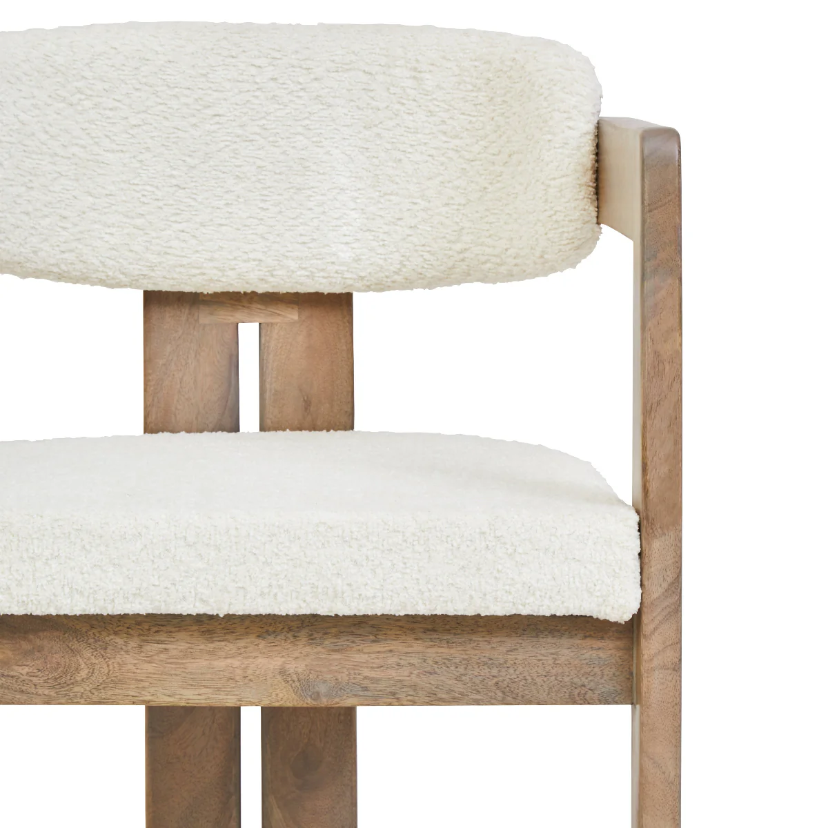 Beaumonde Home Torello Grey Mango Wood Chair - Image 4