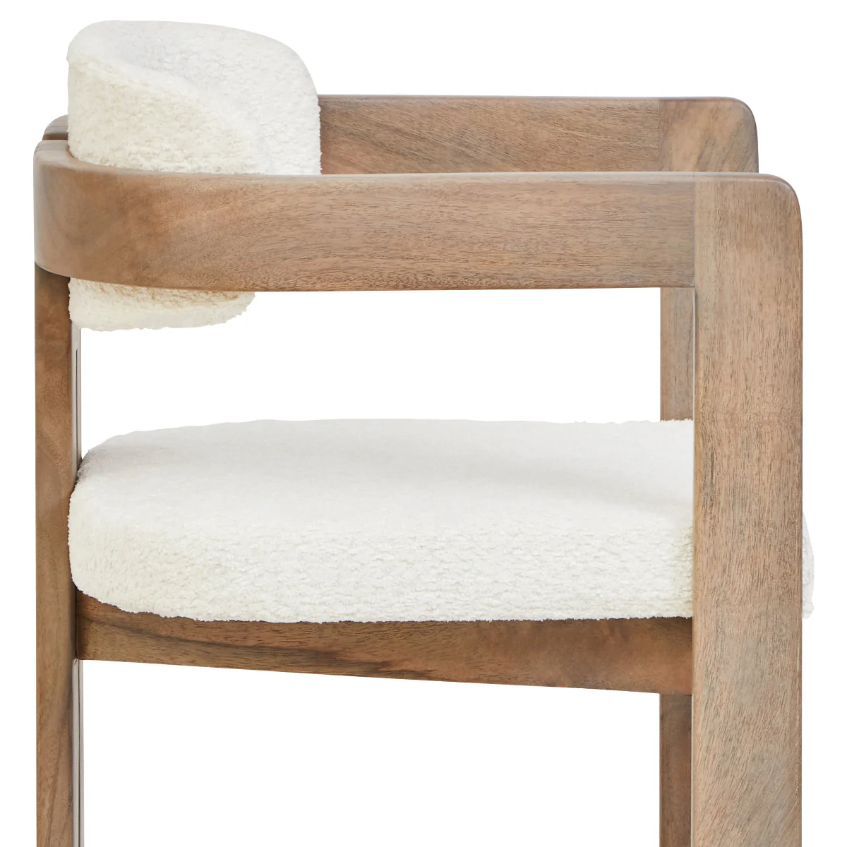 Beaumonde Home Torello Grey Mango Wood Chair - Image 7