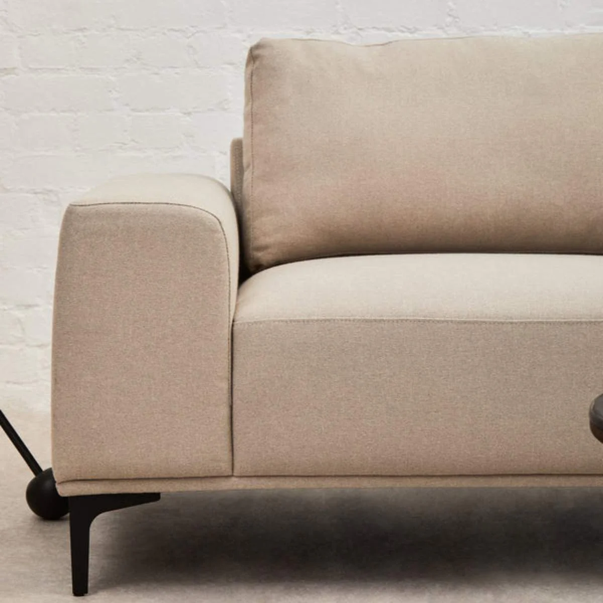 Beaumonde Home Toulon 3 Seat Natural Fabric Left Chaise Sofa - Image 11