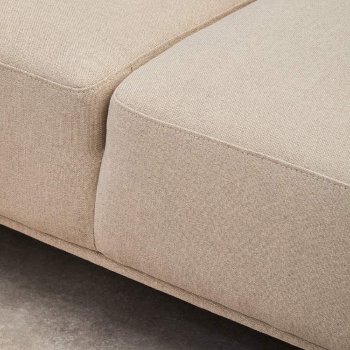 Beaumonde Home Toulon 3 Seat Natural Fabric Left Chaise Sofa - Image 14