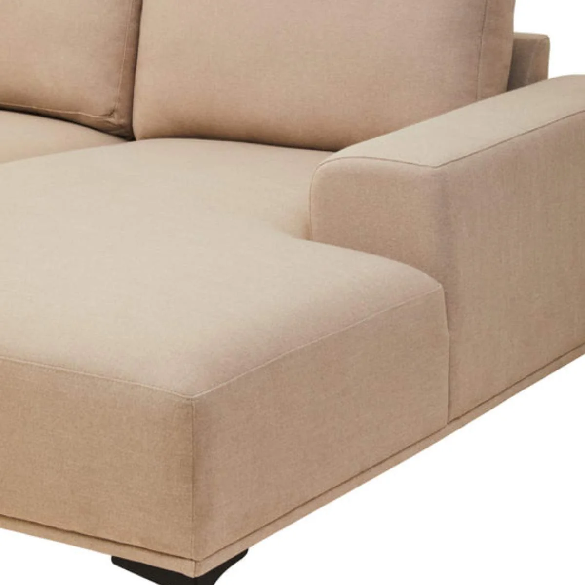 Beaumonde Home Toulon 3 Seat Natural Fabric Left Chaise Sofa - Image 17