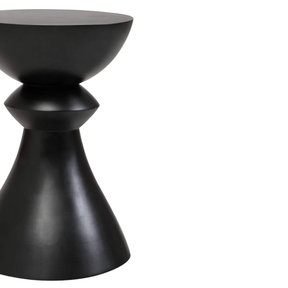 Beaumonde Home Walsa Black Finish Mango Wood Accent Side Table - Image 3