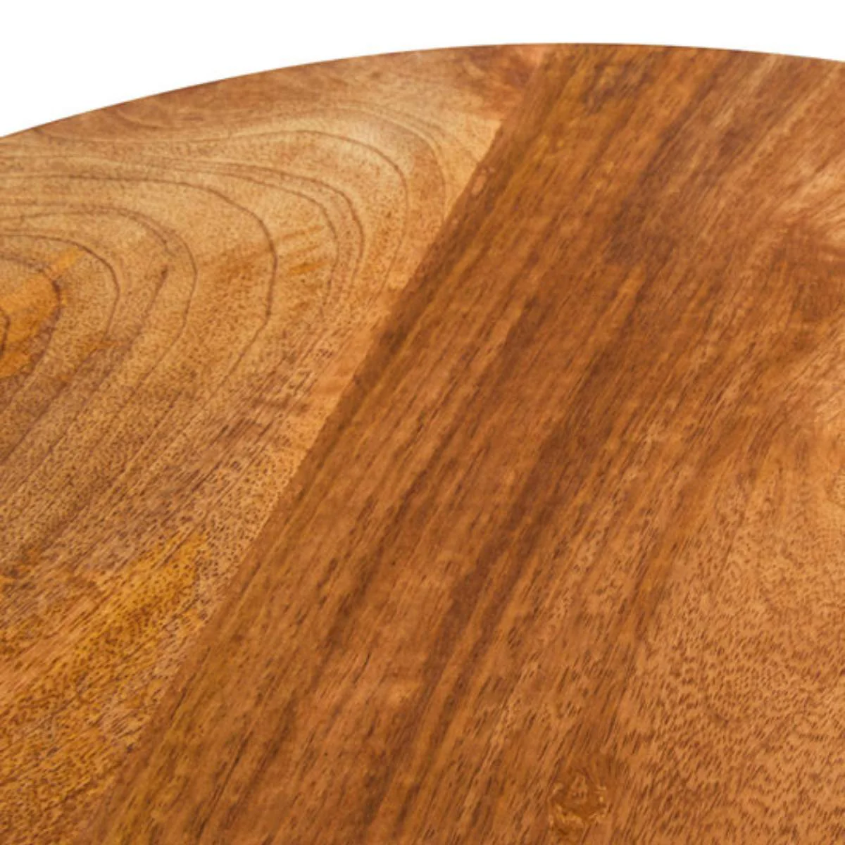 Beaumonde Home Walsa Natural Mango Wood Carved Ridge Side Table - Image 5