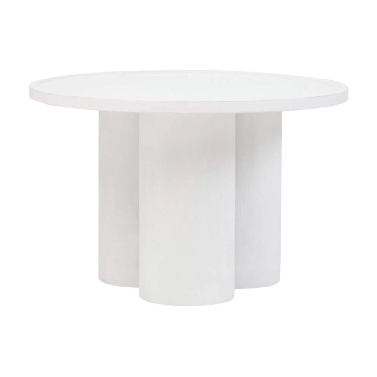 Beaumonde Home Walsa Whitewash Mango Wood Column Detail Coffee Table - Image 2