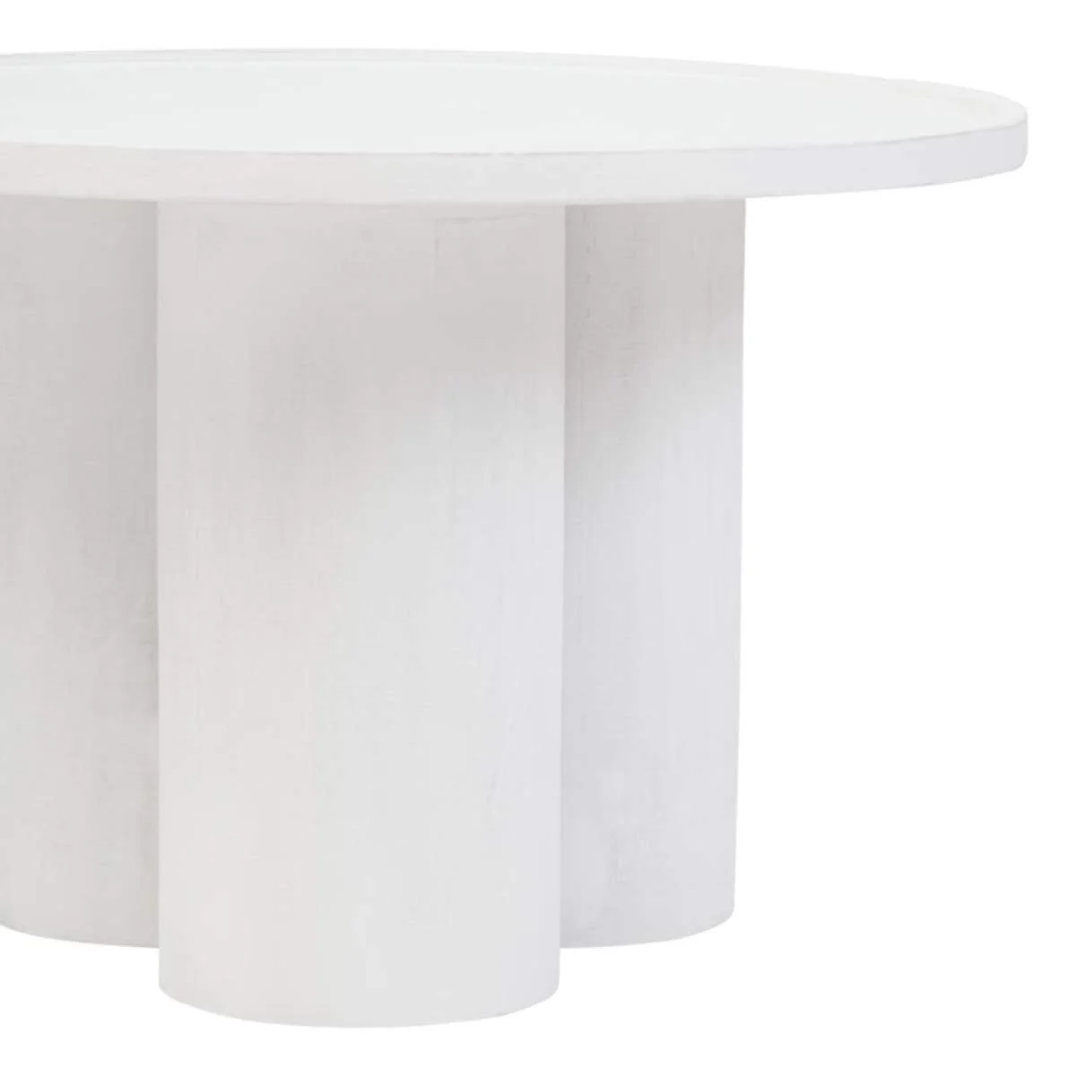 Beaumonde Home Walsa Whitewash Mango Wood Column Detail Coffee Table - Image 3