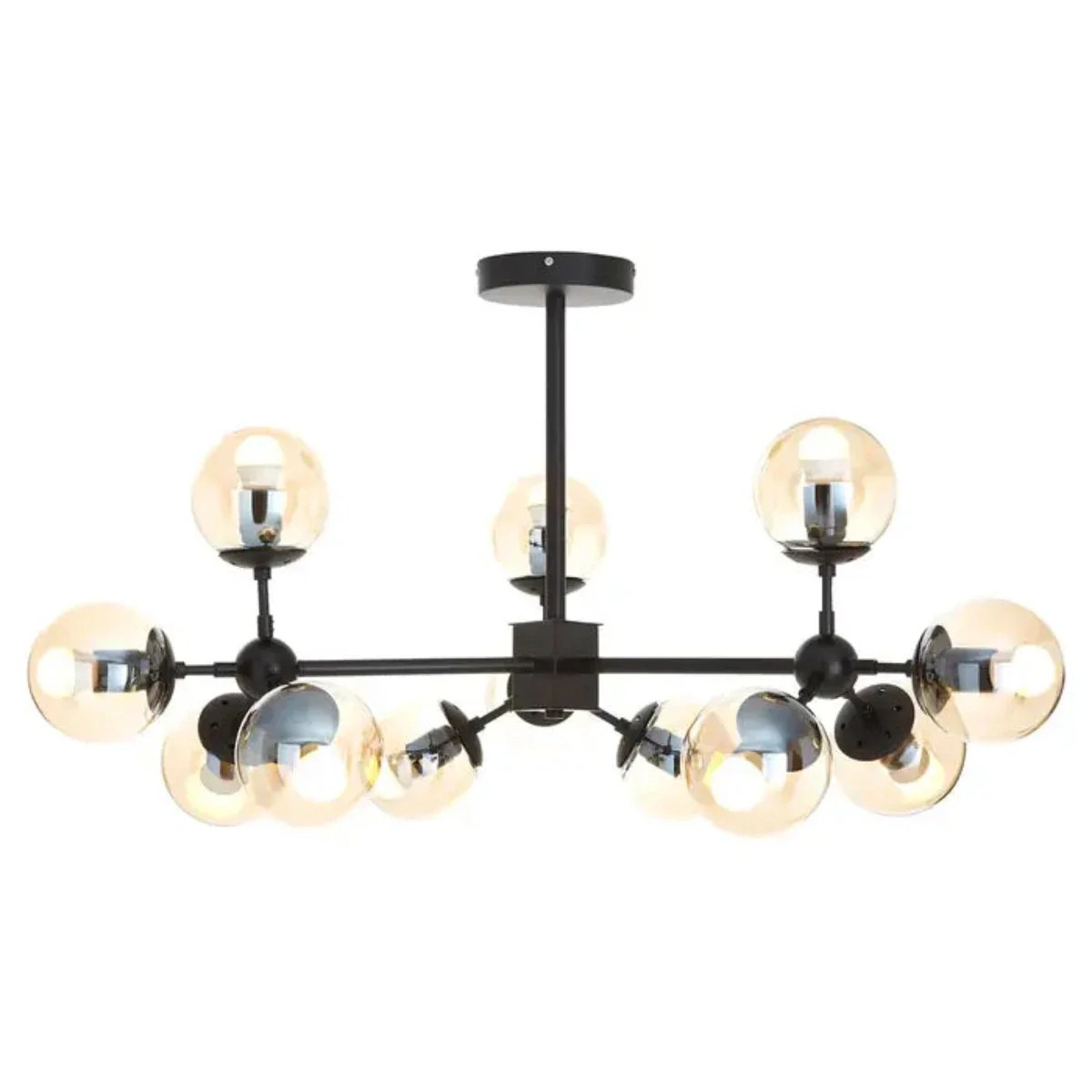 Beaumonde Home Abiah Matte Black 12 Arm Pendant Light - Image 2