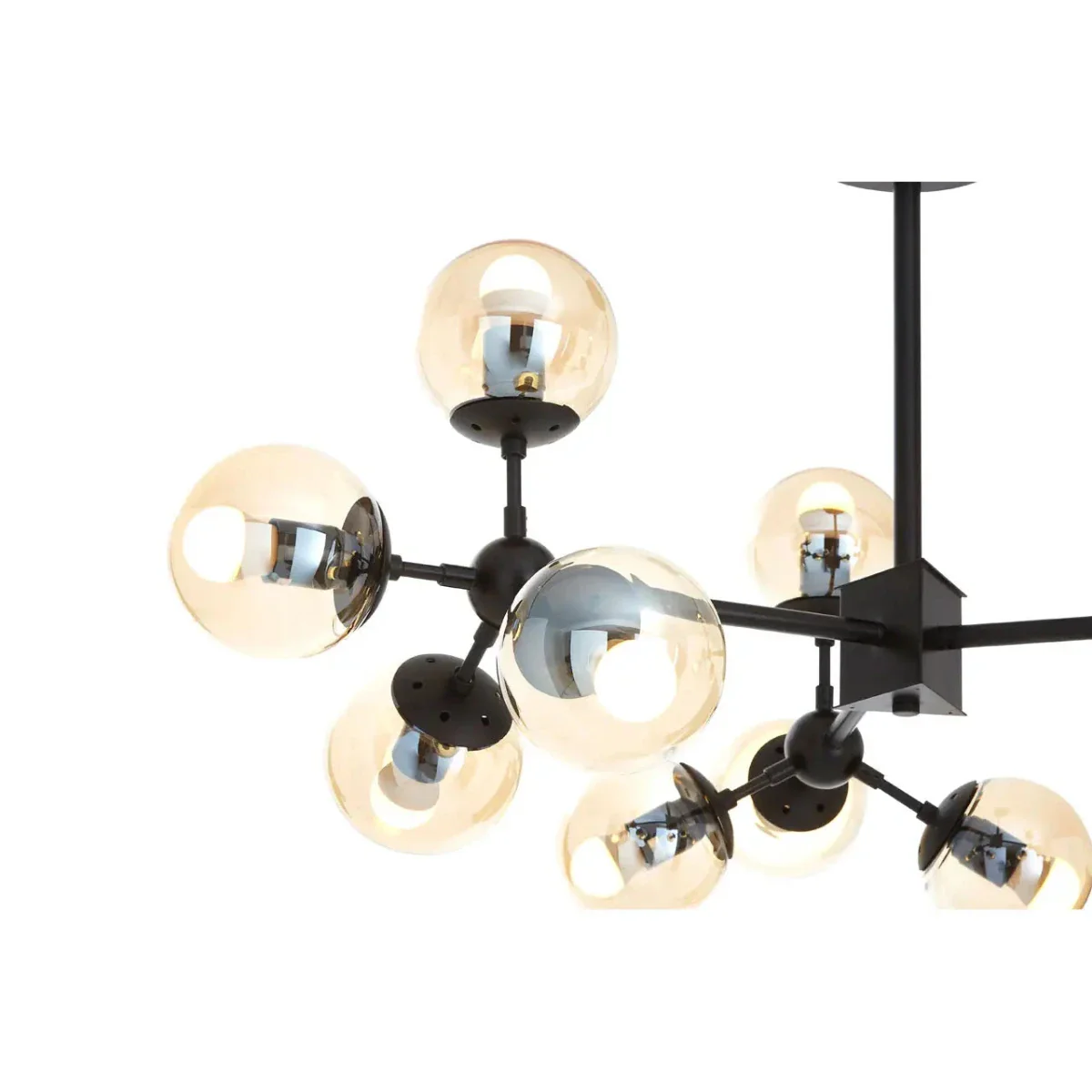 Beaumonde Home Abiah Matte Black 12 Arm Pendant Light - Image 3