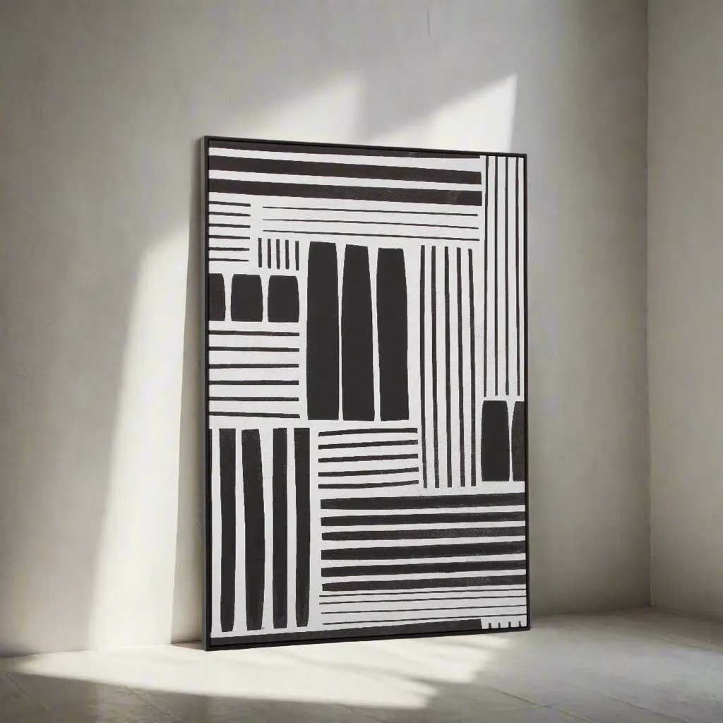 Beaumonde Home ‘Astratti Retro Grace Stripes’ Wall Art - Image 4