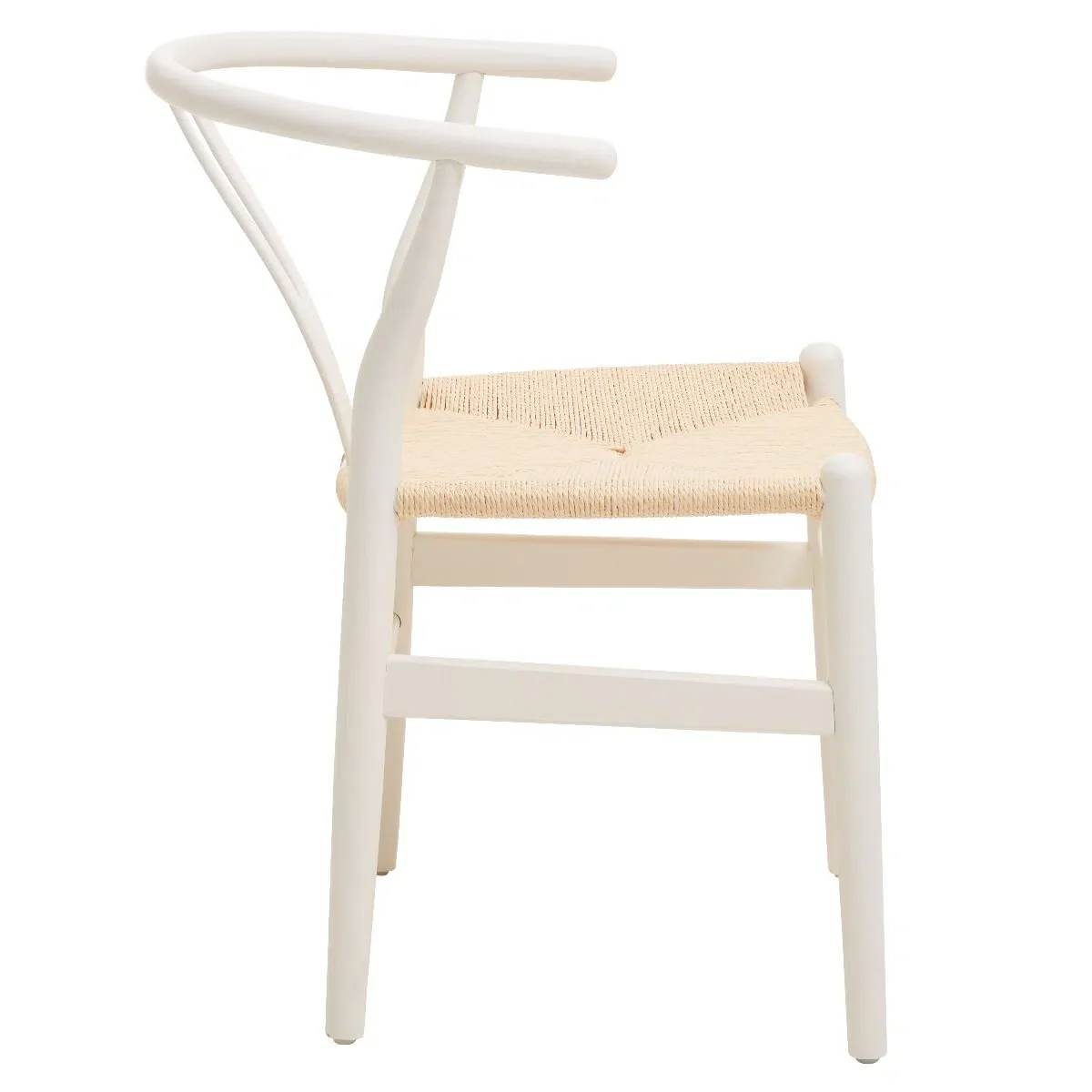 Beaumonde Home Avignon Wishbone Antique White Chair - Image 4