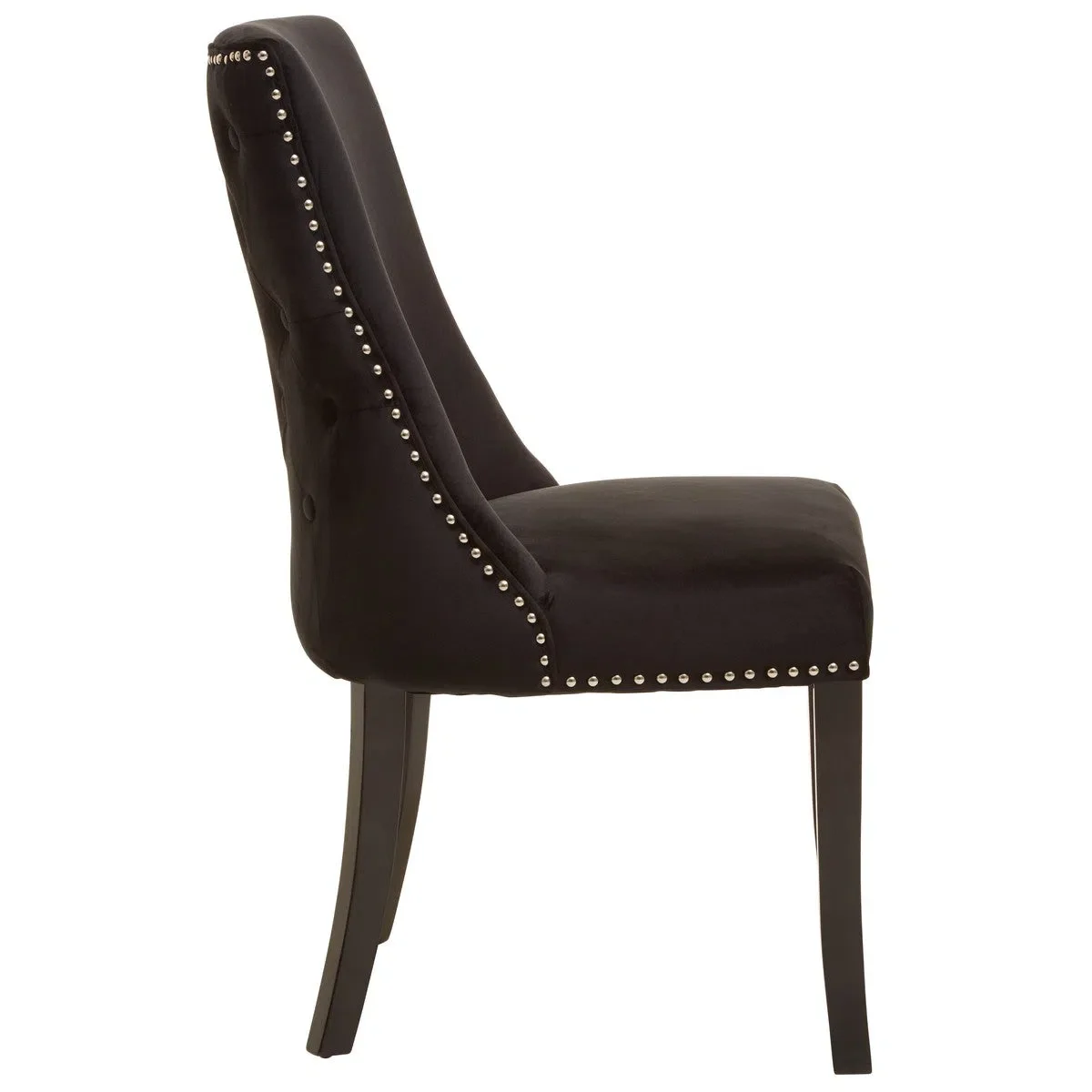 Beaumonde Home Bloomsbury Townhouse Black Velvet Dining Chair - Image 3