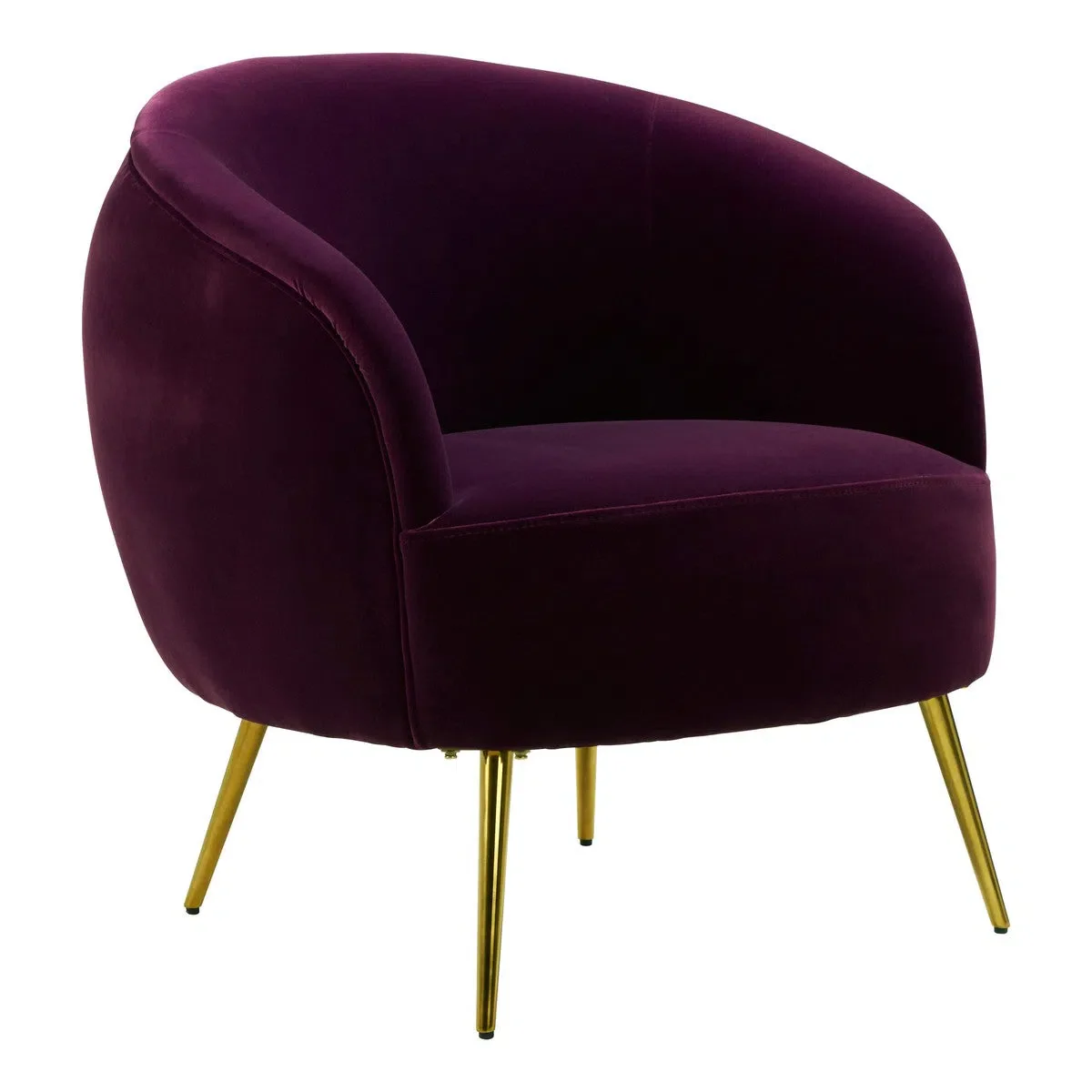 Beaumonde Home Brooklyn Purple Velvet Armchair