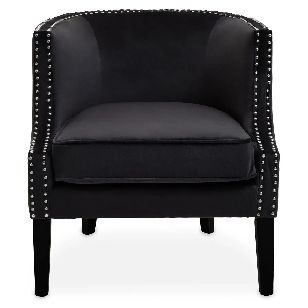 Beaumonde Home Clarissa Black Velvet Stud Chair - Image 2