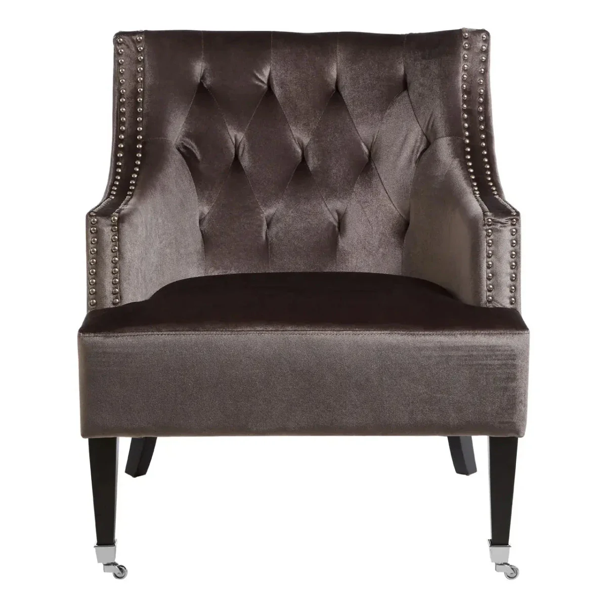 Beaumonde Home Darlington Grey Velvet Chair - Image 2