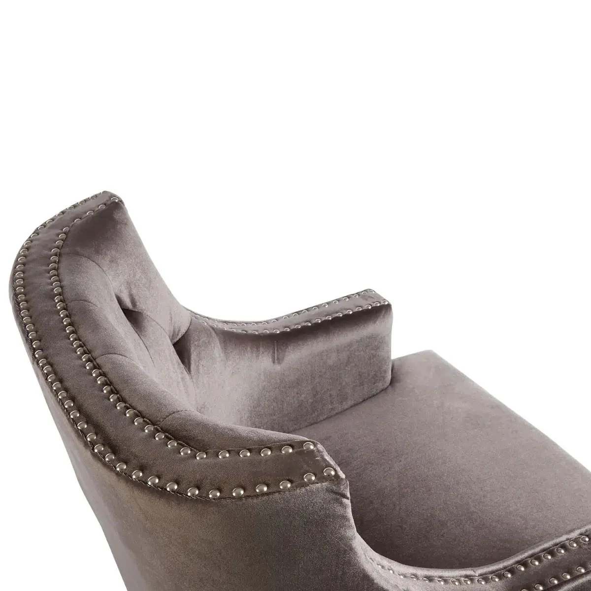 Beaumonde Home Darlington Grey Velvet Chair - Image 7