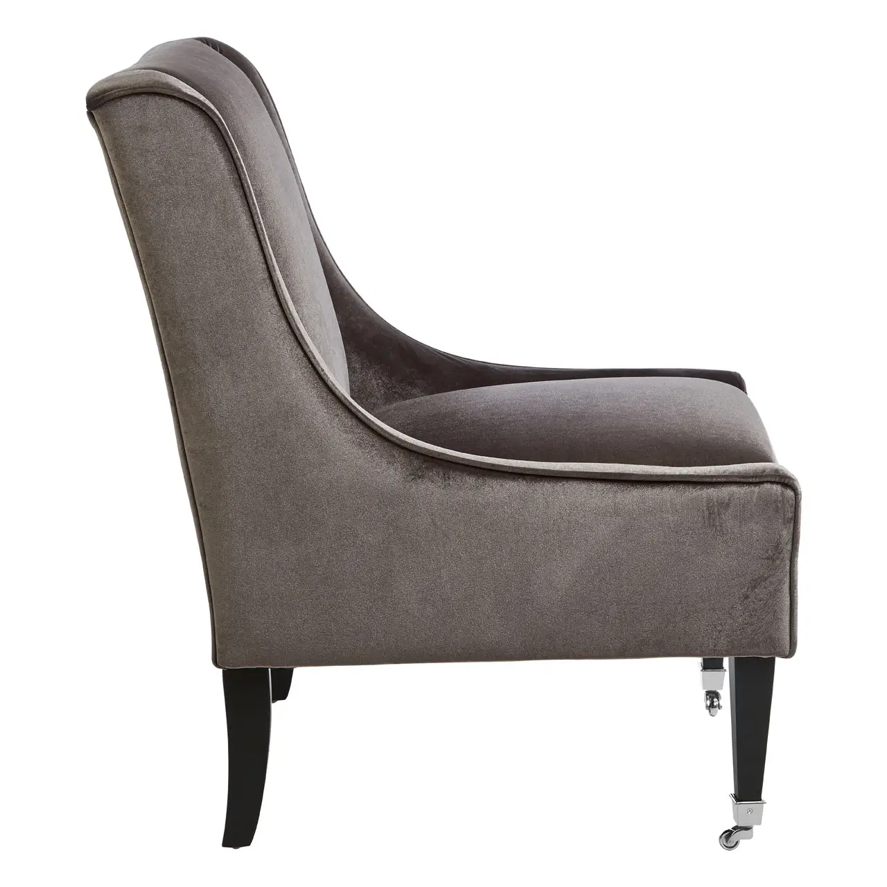 Beaumonde Home Downton Grey Velvet Chair - Image 3