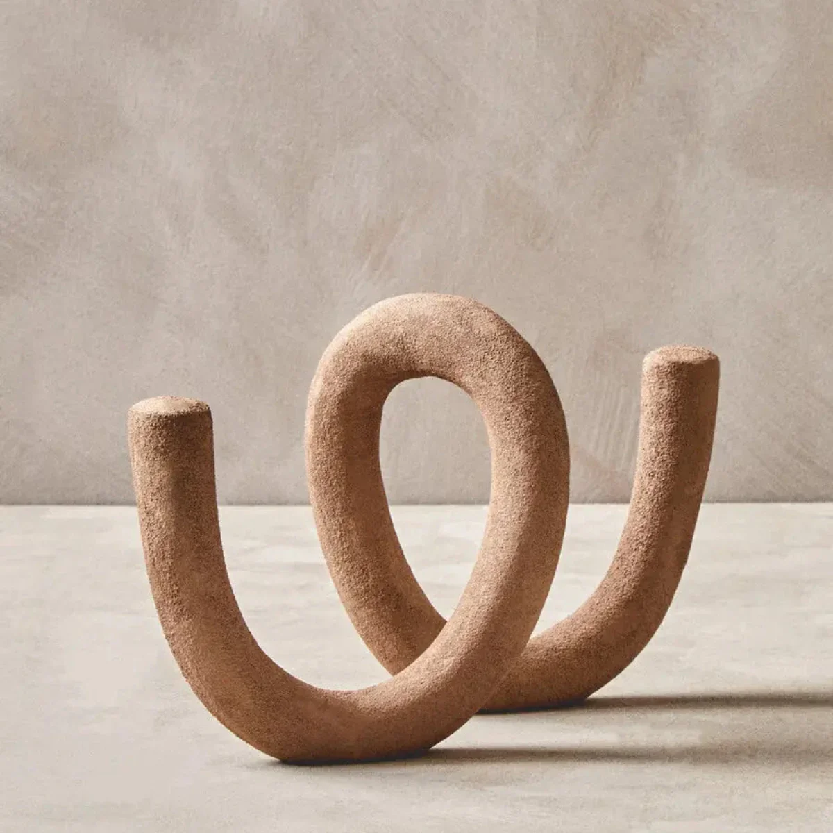 Beaumonde Home Dune Large Textured Beige Loop Sculpture - Image 2