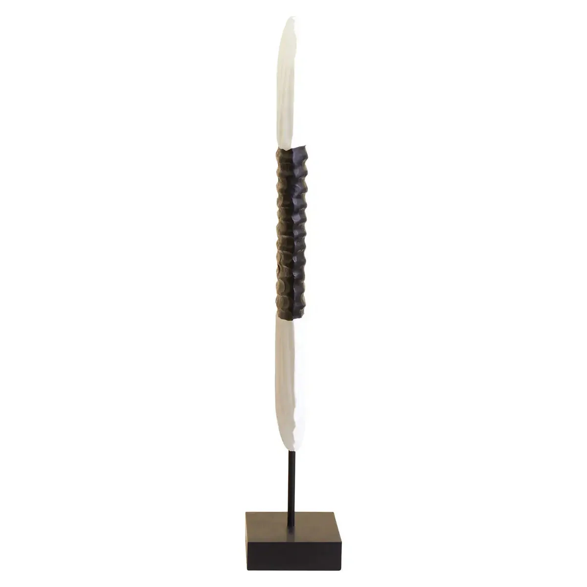 Beaumonde Home Fidel Black and White Mango Wood Oblong Sculpture - Image 5