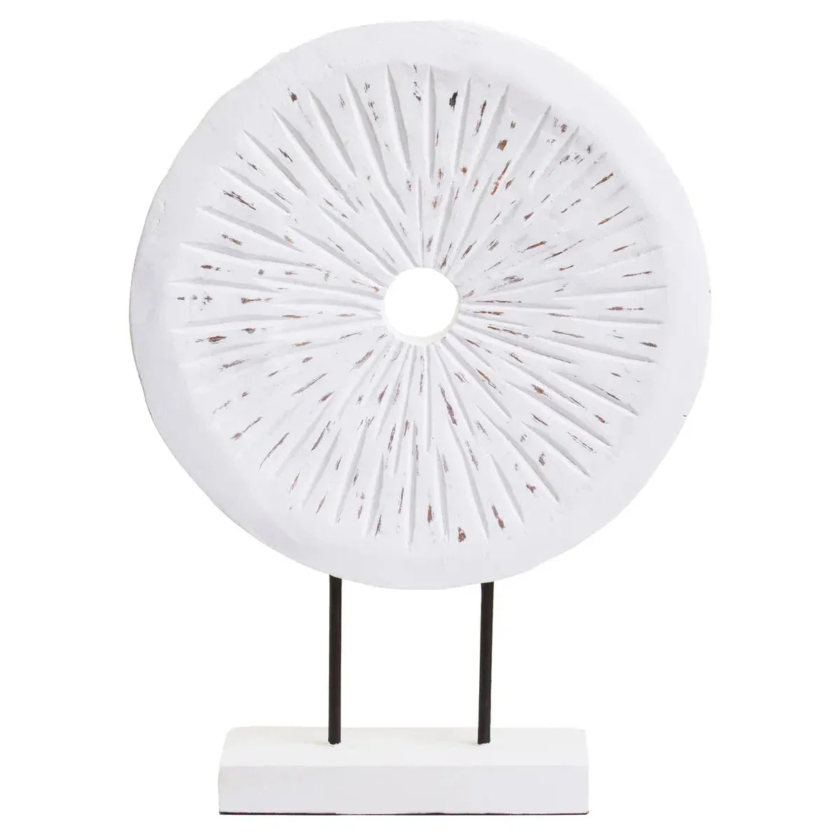 Beaumonde Home Faith White Wood Sculpture
