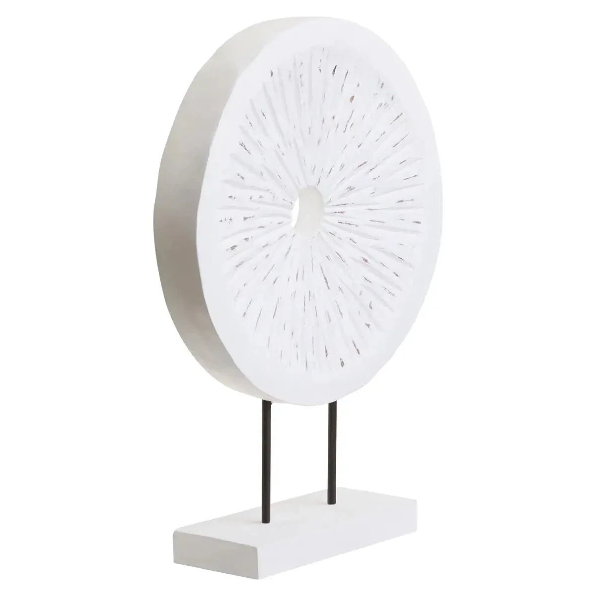 Beaumonde Home Faith White Wood Sculpture - Image 3