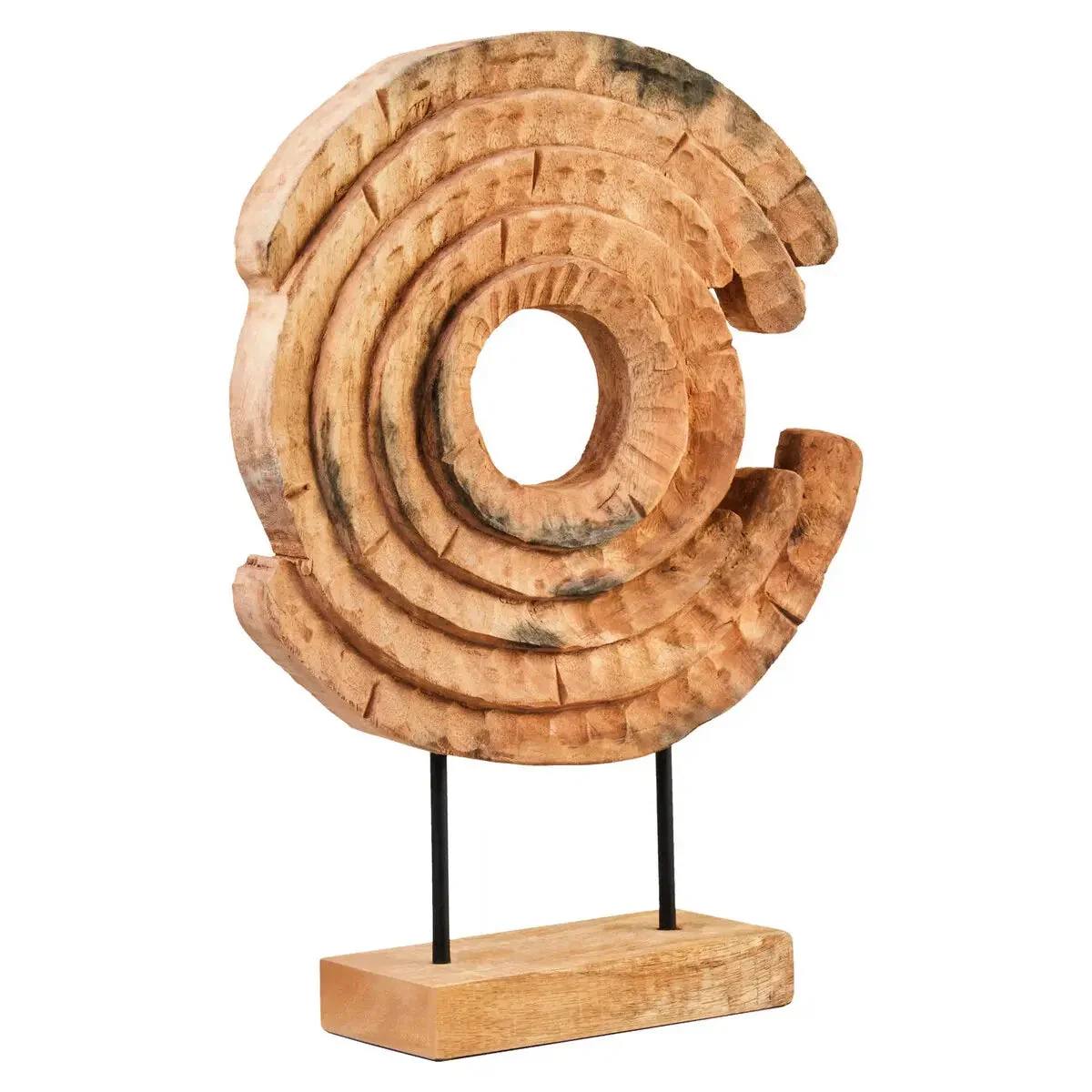 Beaumonde Home Faith Mango Wood Ring Sculpture - Image 4