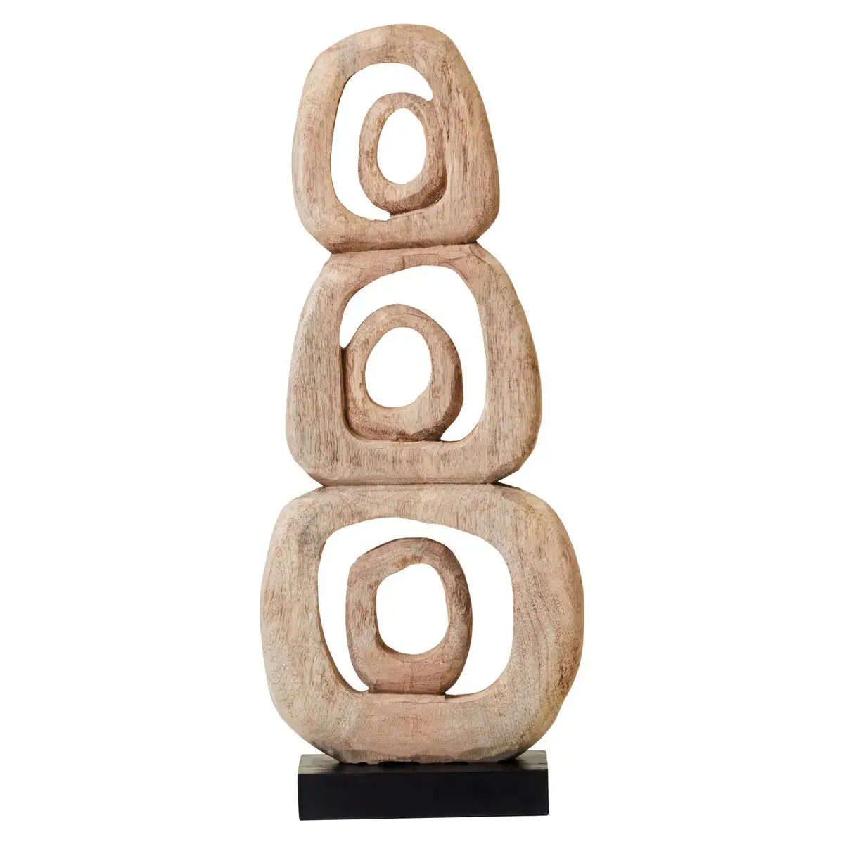 Beaumonde Home Fidel Natural Mango Wood Ring Sculpture