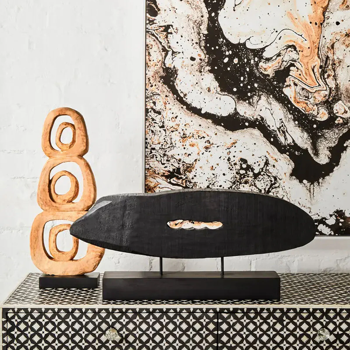 Beaumonde Home Fidel Natural Mango Wood Ring Sculpture - Image 23