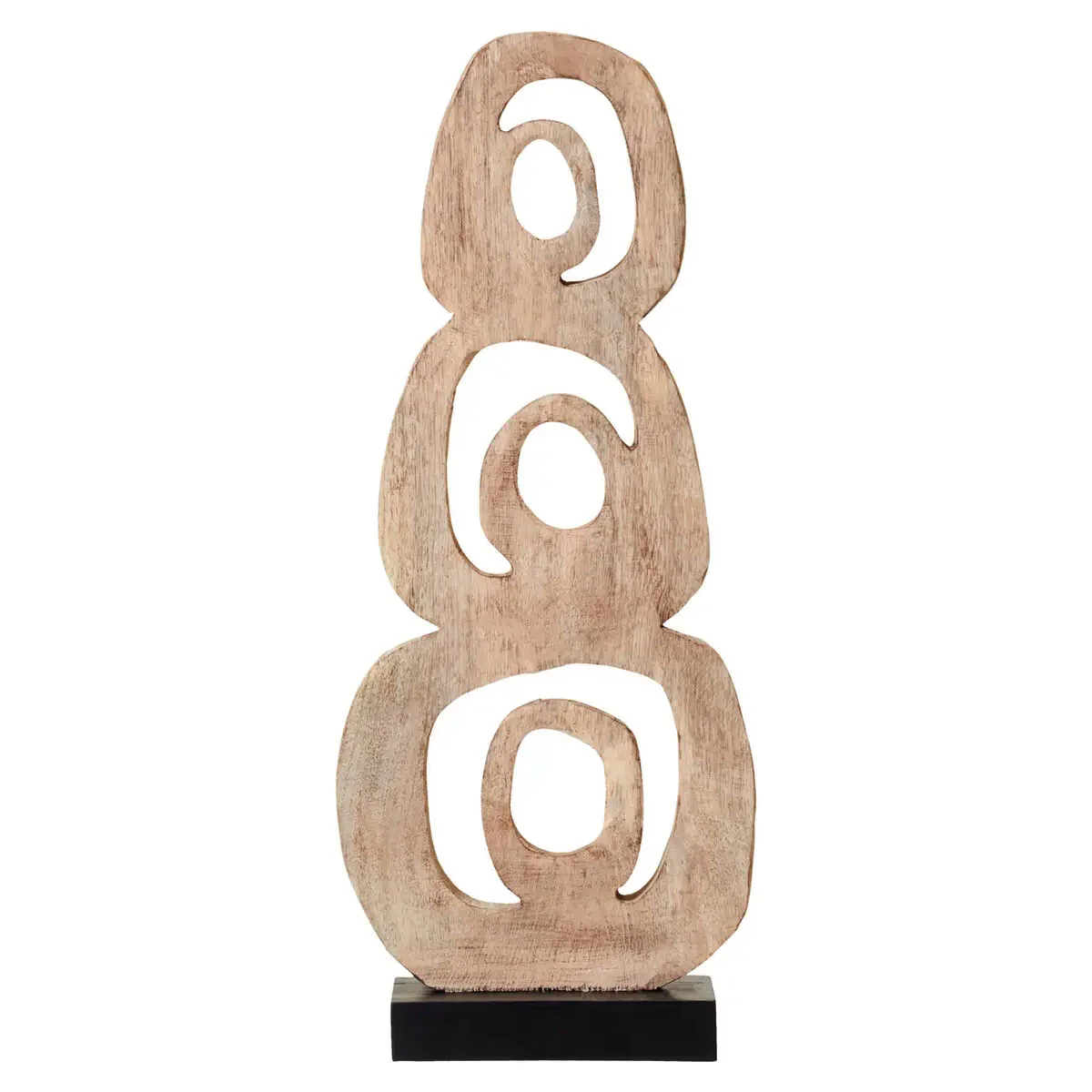 Beaumonde Home Fidel Natural Mango Wood Ring Sculpture - Image 4