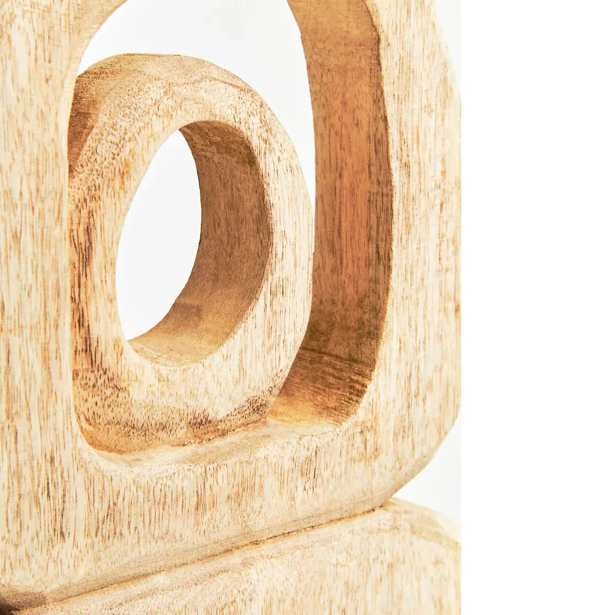 Beaumonde Home Fidel Natural Mango Wood Ring Sculpture - Image 6