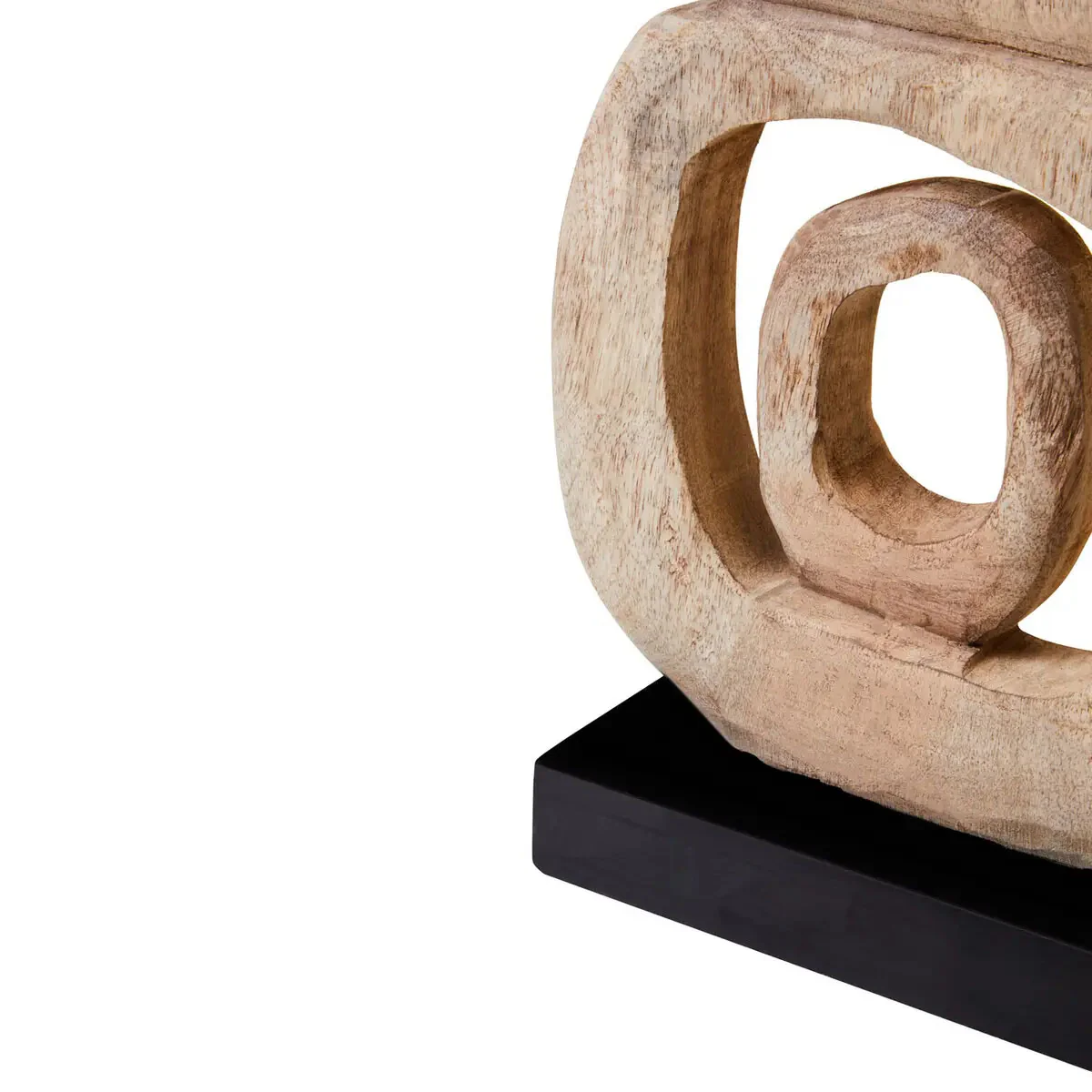Beaumonde Home Fidel Natural Mango Wood Ring Sculpture - Image 8