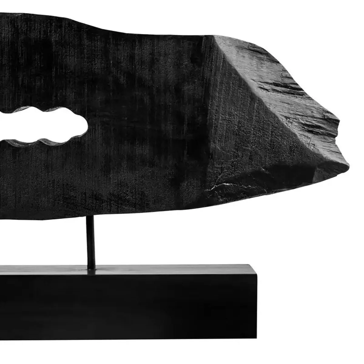 Beaumonde Home Fidel Rustic Black Horizontal Mango Wood Slice Sculpture - Image 13