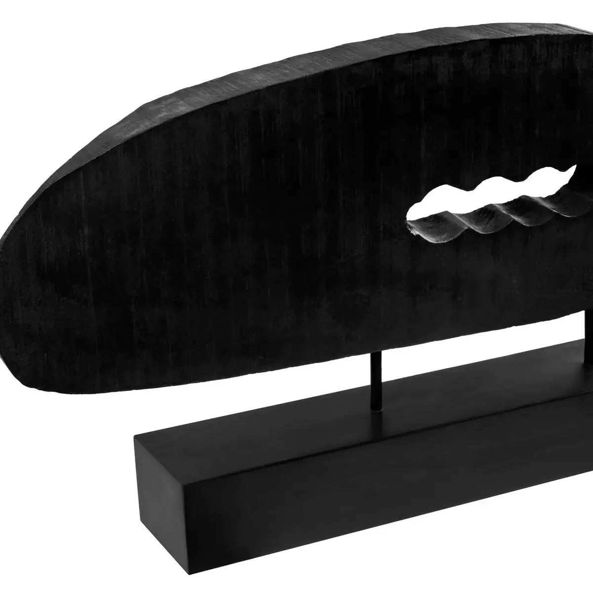 Beaumonde Home Fidel Rustic Black Horizontal Mango Wood Slice Sculpture - Image 14