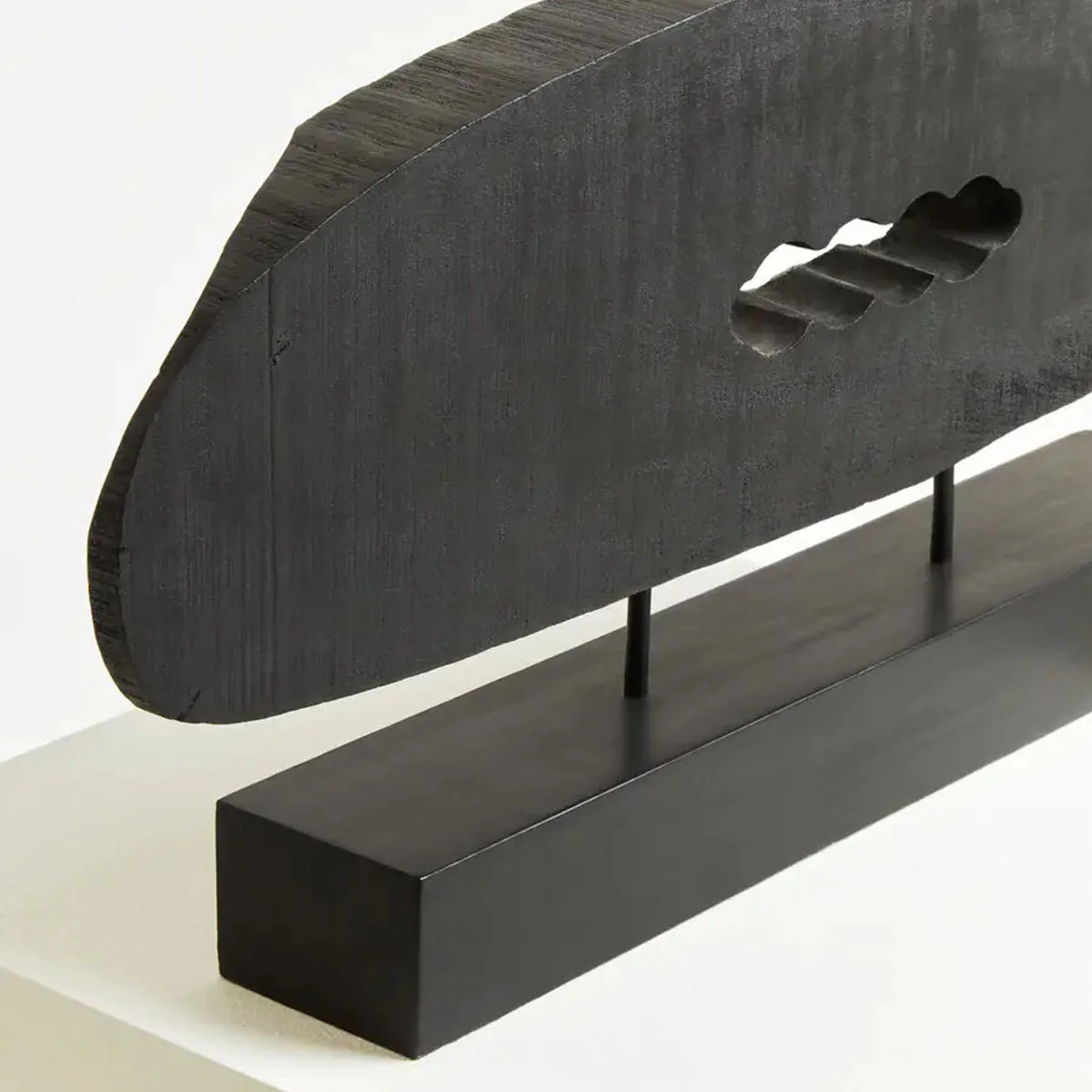 Beaumonde Home Fidel Rustic Black Horizontal Mango Wood Slice Sculpture - Image 7