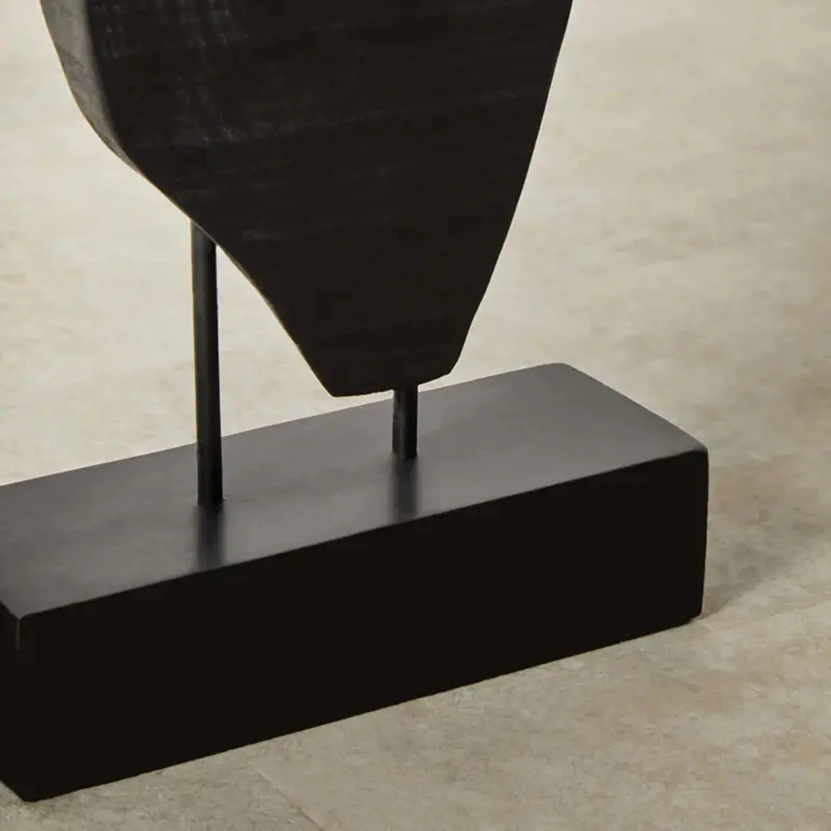 Beaumonde Home Fidel Rustic Black Vertical Mango Wood Slice Sculpture - Image 11