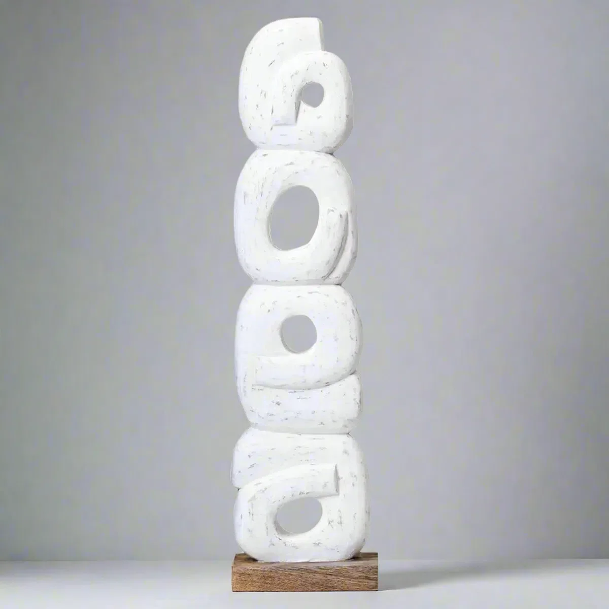 Beaumonde Home Faith White Ring Sculpture - Image 2