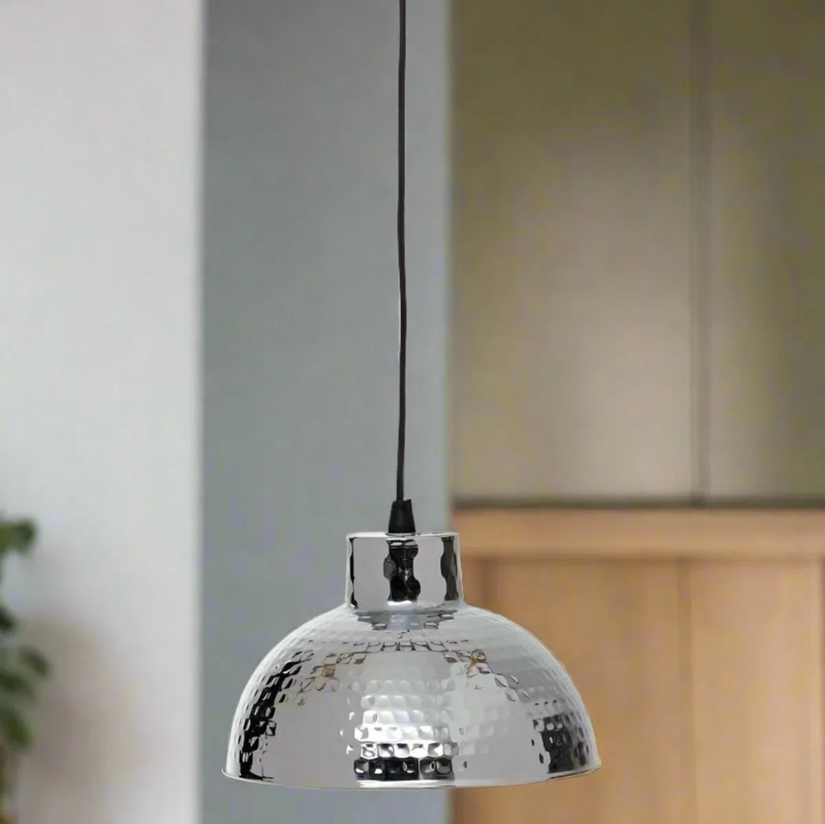 Beaumonde Home Foundry Industrial Chrome Finish Pendant Light - Image 2