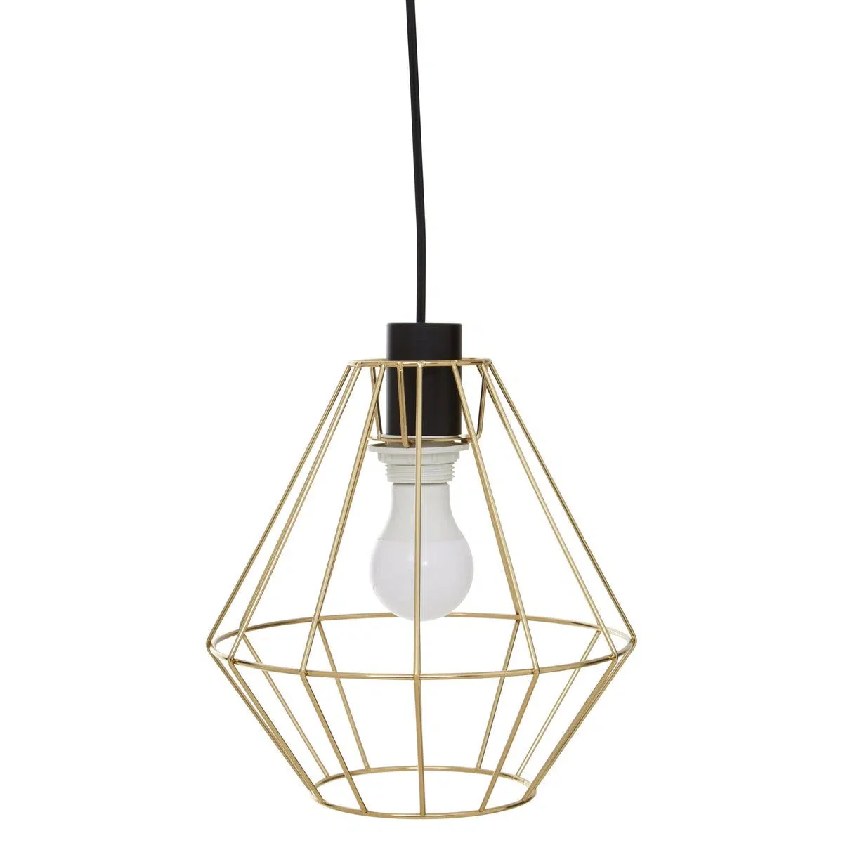 Beaumonde Home Geo Champagne Gold Cage Pendant Light