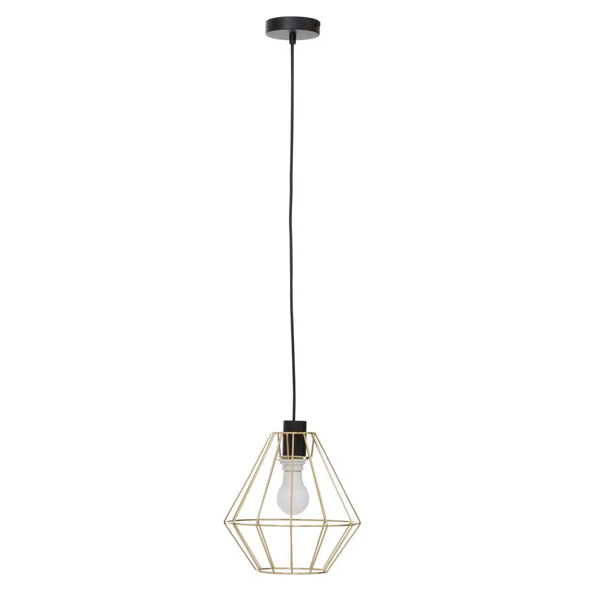Beaumonde Home Geo Champagne Gold Cage Pendant Light - Image 3