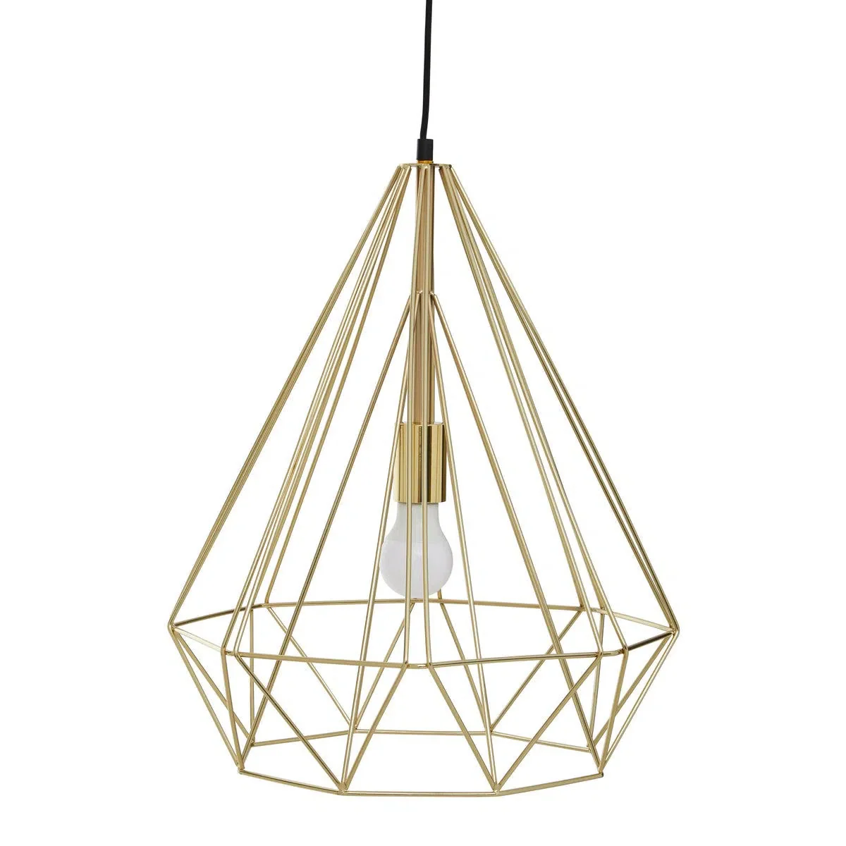 Beaumonde Home Geo Champagne Gold Conical Pendant Light