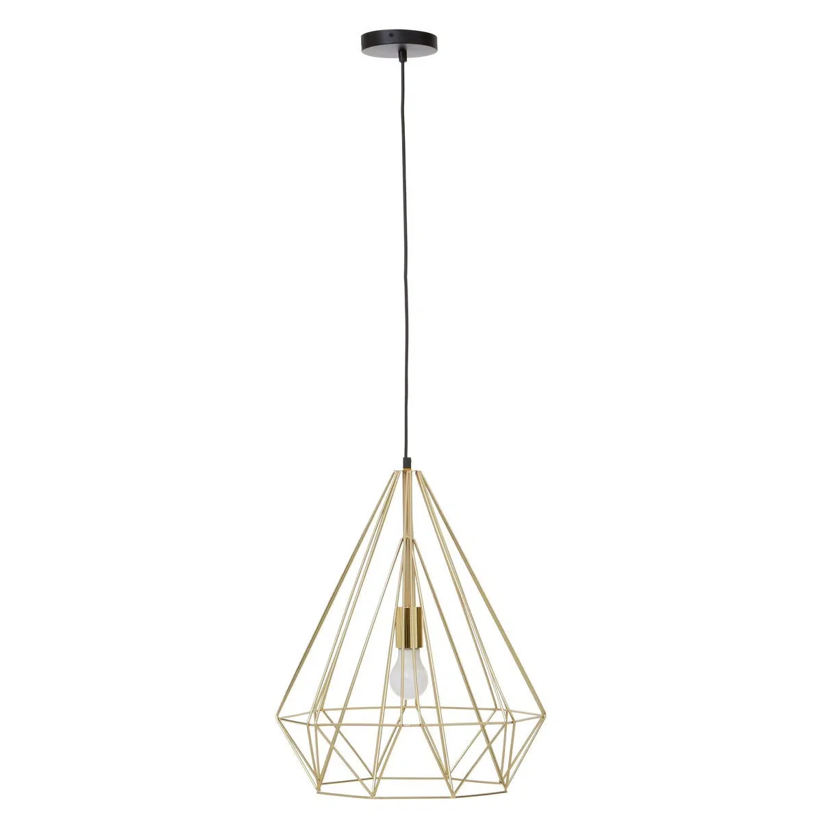 Beaumonde Home Geo Champagne Gold Conical Pendant Light - Image 4