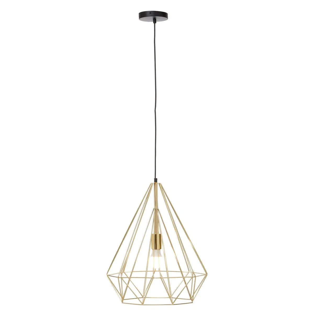 Beaumonde Home Geo Champagne Gold Conical Pendant Light - Image 5