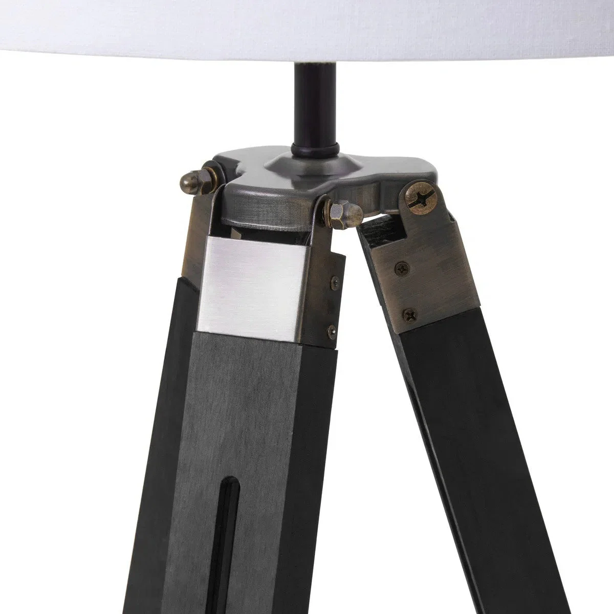 Beaumonde Home Glamis Tripod Floor Lamp With Black Base - Image 4