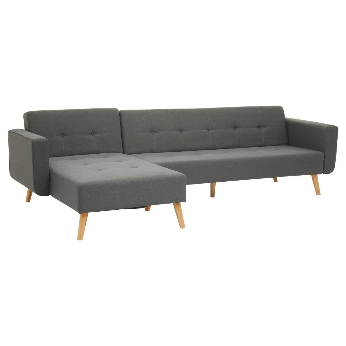 Beaumonde Home Haagen Grey Large Corner Sofa Bed