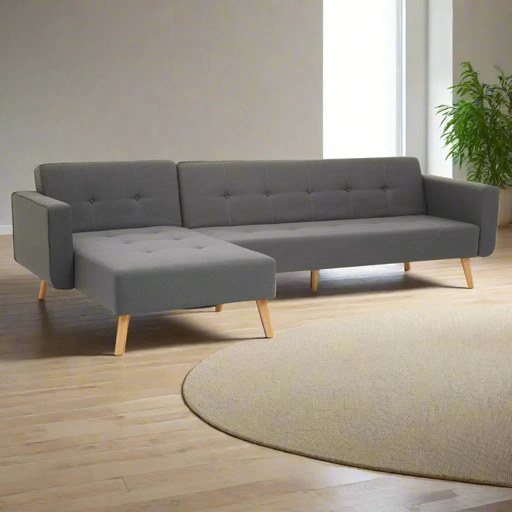 Beaumonde Home Haagen Grey Large Corner Sofa Bed - Image 6