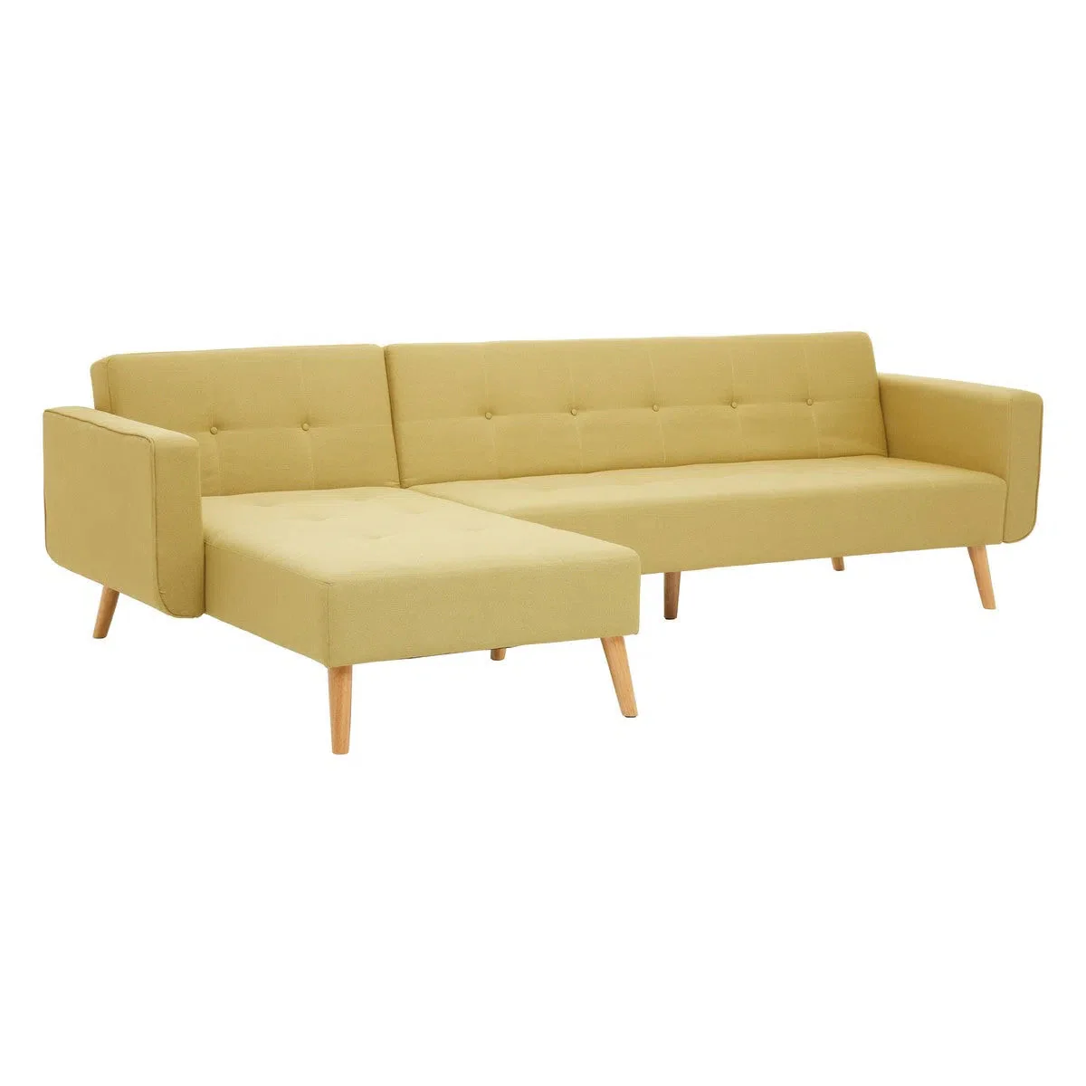 Beaumonde Home Haagen Olive Large Corner Sofa Bed