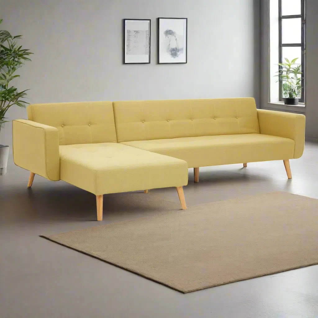 Beaumonde Home Haagen Olive Large Corner Sofa Bed - Image 6